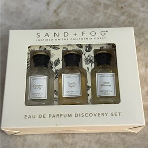 Sand + Fog Perfume Oil Discovery Set Vanilla Sugar, Velvet Blossom, Coconut fig